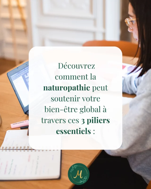 🌿 Les 3 piliers de mon approche pour accompagner ton cycle naturellement 🌿

Dans mes accompagnements, je mise sur une approche globale et personnalisée, basée sur ces 3 axes essentiels :

1️⃣ L’alimentation
Parce que ce que tu manges influence directement ton équilibre hormonal, je t’aide à adopter une alimentation adaptée à ton cycle, pleine de nutriments clés et anti-inflammatoire.

2️⃣ La gestion du stress
Le stress chronique perturbe ton système hormonal et ton bien-être global. Ensemble, on travaille sur des techniques douces pour apaiser ton mental et réguler tes hormones.

3️⃣ L’écoute et l’accompagnement émotionnel
Ton cycle est aussi un miroir de tes émotions. Je t’accompagne pour accueillir, comprendre et équilibrer ces fluctuations, sans jugement ni précipitation.

✨ Prendre soin de soi, c’est un chemin unique. Avec ces 3 piliers, tu repars avec des outils concrets pour vivre ton cycle avec plus de sérénité et de vitalité.

Swipe pour découvrir chaque pilier en détail ➡️

💬 Et toi, quel pilier te parle le plus aujourd’hui ? Dis-moi en commentaire !

#santéfeminine #naturopathie #cyclemenstruel #gestiondustress #alimentation #émotions #bienetre #équilibrehormonal